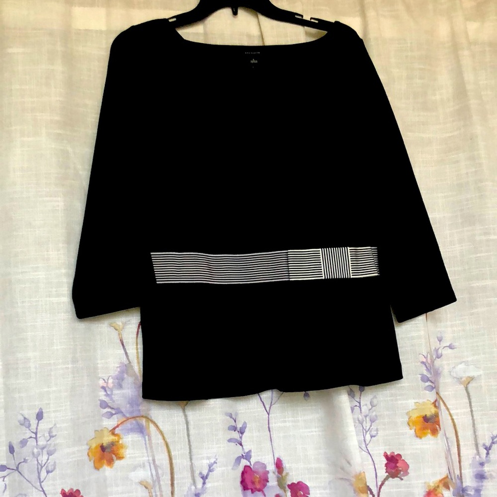 Black peplum Ann Taylor brand top